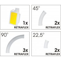 Retraflex II Zestaw instalacyjny na jedno gniazdo